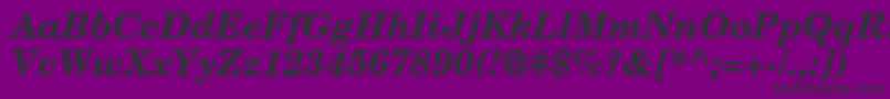 CenturySchoolbookRepriseSsiBoldItalic Font – Black Fonts on Purple Background