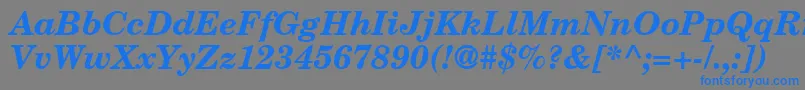 CenturySchoolbookRepriseSsiBoldItalic Font – Blue Fonts on Gray Background