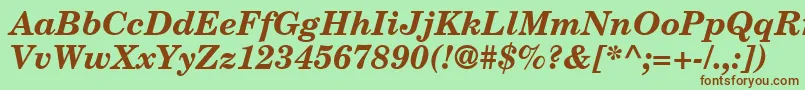CenturySchoolbookRepriseSsiBoldItalic Font – Brown Fonts on Green Background