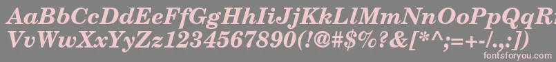 CenturySchoolbookRepriseSsiBoldItalic Font – Pink Fonts on Gray Background