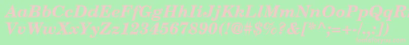 CenturySchoolbookRepriseSsiBoldItalic Font – Pink Fonts on Green Background