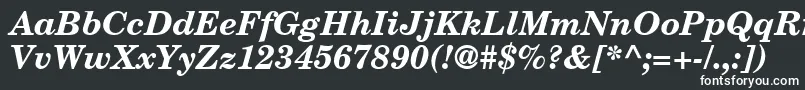 CenturySchoolbookRepriseSsiBoldItalic Font – White Fonts on Black Background