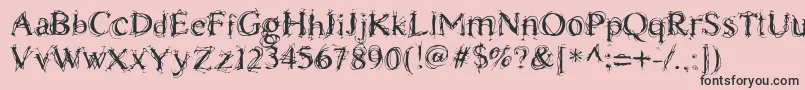 ChaostimesLig Font – Black Fonts on Pink Background