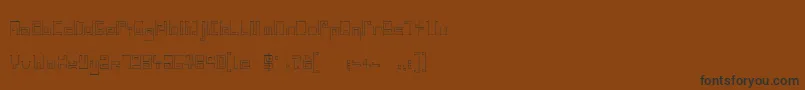 Шрифт IndiaSnakePixelLabyrinthGameLight – чёрные шрифты на коричневом фоне