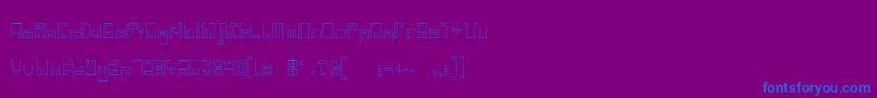 フォントIndiaSnakePixelLabyrinthGameLight – 紫色の背景に青い文字
