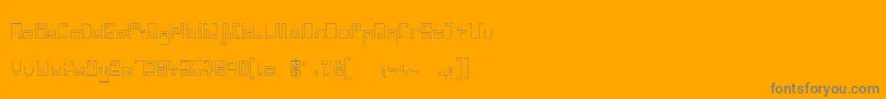 IndiaSnakePixelLabyrinthGameLight-fontti – harmaat kirjasimet oranssilla taustalla