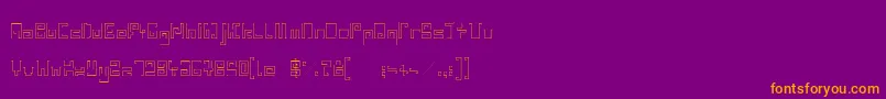 Шрифт IndiaSnakePixelLabyrinthGameLight – оранжевые шрифты на фиолетовом фоне