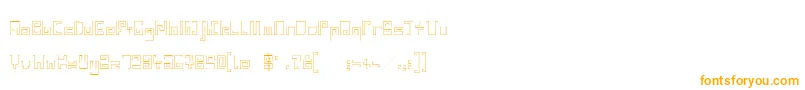 Шрифт IndiaSnakePixelLabyrinthGameLight – оранжевые шрифты на белом фоне