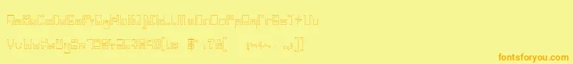 IndiaSnakePixelLabyrinthGameLight Font – Orange Fonts on Yellow Background