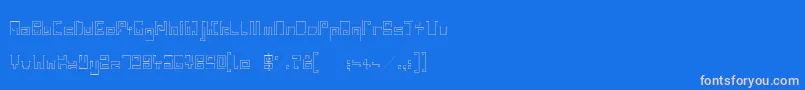 フォントIndiaSnakePixelLabyrinthGameLight – ピンクの文字、青い背景