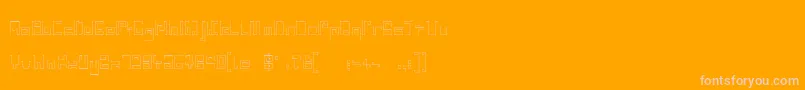 IndiaSnakePixelLabyrinthGameLight-fontti – vaaleanpunaiset fontit oranssilla taustalla