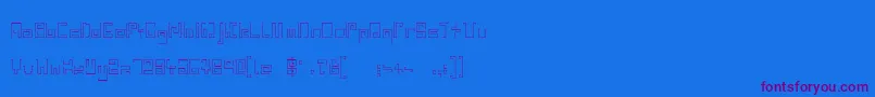 Шрифт IndiaSnakePixelLabyrinthGameLight – фиолетовые шрифты на синем фоне