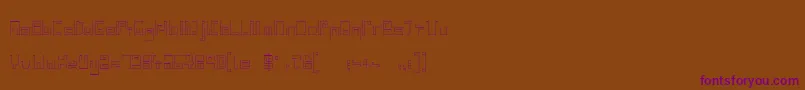 Шрифт IndiaSnakePixelLabyrinthGameLight – фиолетовые шрифты на коричневом фоне