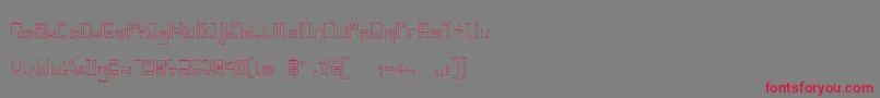 フォントIndiaSnakePixelLabyrinthGameLight – 赤い文字の灰色の背景
