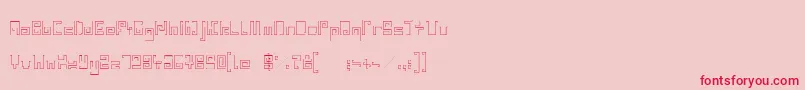 IndiaSnakePixelLabyrinthGameLight Font – Red Fonts on Pink Background
