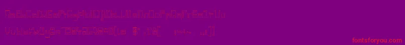 IndiaSnakePixelLabyrinthGameLight-fontti – punaiset fontit violetilla taustalla