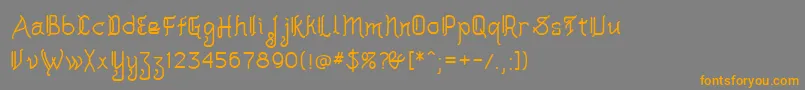 Akashi Font – Orange Fonts on Gray Background
