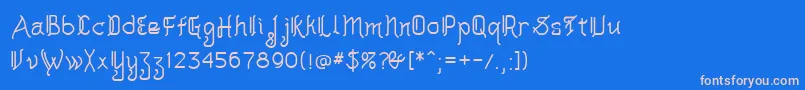 Akashi Font – Pink Fonts on Blue Background