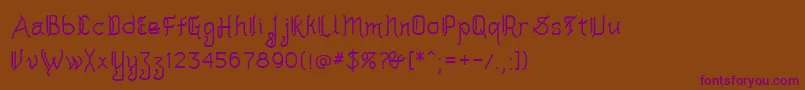 fuente Akashi – Fuentes Moradas Sobre Fondo Marrón