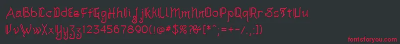 Akashi Font – Red Fonts on Black Background