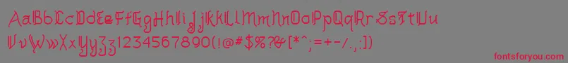 Akashi Font – Red Fonts on Gray Background