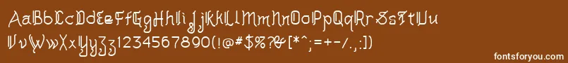 フォントAkashi – 茶色の背景に白い文字