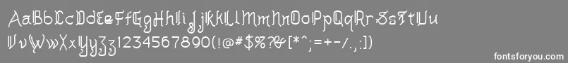 Akashi Font – White Fonts on Gray Background