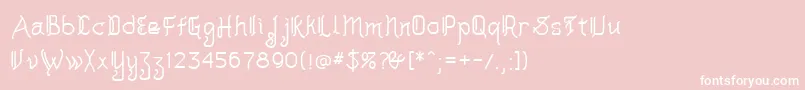 フォントAkashi – ピンクの背景に白い文字