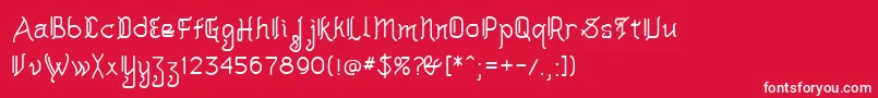 フォントAkashi – 赤い背景に白い文字