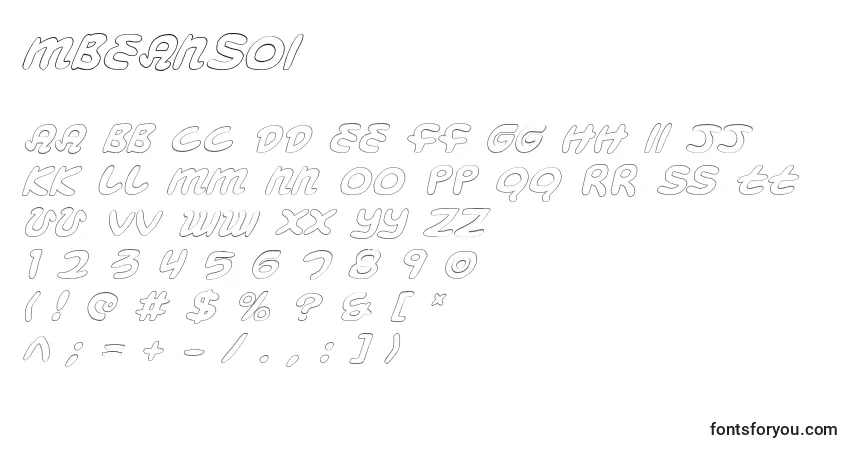 Fuente Mbeansoi - alfabeto, números, caracteres especiales