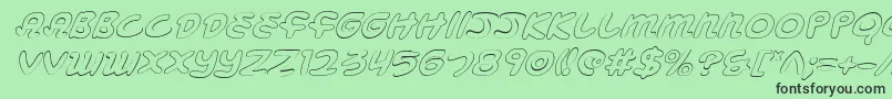 Шрифт Mbeansoi – чёрные шрифты на зелёном фоне