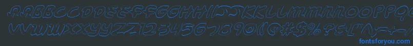 Mbeansoi Font – Blue Fonts on Black Background