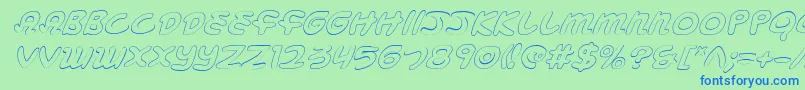 Mbeansoi Font – Blue Fonts on Green Background