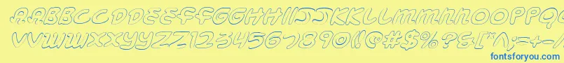 Mbeansoi Font – Blue Fonts on Yellow Background