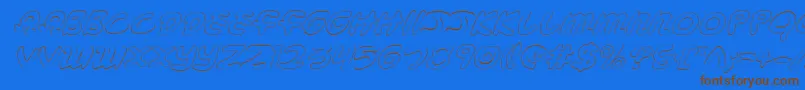 Шрифт Mbeansoi – коричневые шрифты на синем фоне