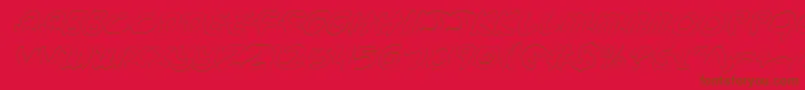 フォントMbeansoi – 赤い背景に茶色の文字