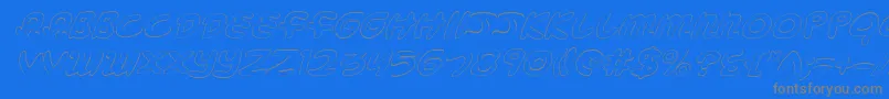 Mbeansoi-fontti – harmaat kirjasimet sinisellä taustalla