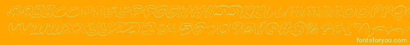 Mbeansoi Font – Green Fonts on Orange Background