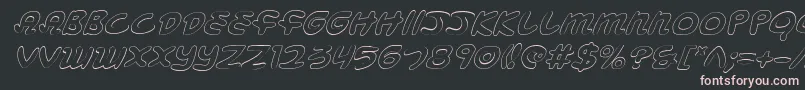 Шрифт Mbeansoi – розовые шрифты на чёрном фоне
