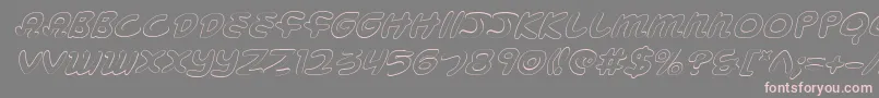 Mbeansoi-fontti – vaaleanpunaiset fontit harmaalla taustalla