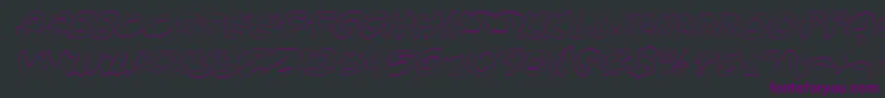 Шрифт Mbeansoi – фиолетовые шрифты на чёрном фоне