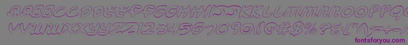 Mbeansoi-Schriftart – Violette Schriften auf grauem Hintergrund