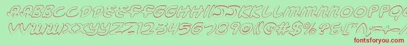 Mbeansoi-fontti – punaiset fontit vihreällä taustalla