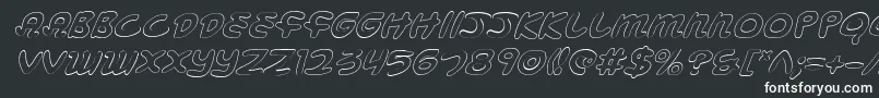 Mbeansoi-fontti – valkoiset fontit mustalla taustalla