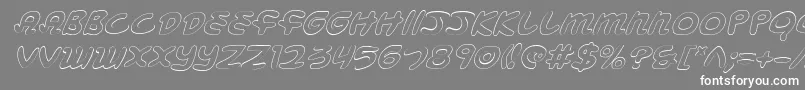 フォントMbeansoi – 灰色の背景に白い文字