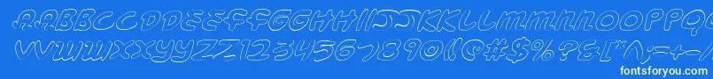 Mbeansoi Font – Yellow Fonts on Blue Background