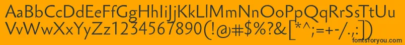 Sebastianlightucf Font – Black Fonts on Orange Background