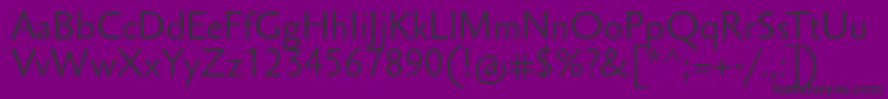 フォントSebastianlightucf – 紫の背景に黒い文字