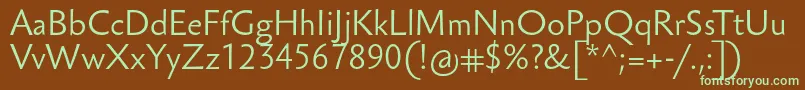 Шрифт Sebastianlightucf – зелёные шрифты на коричневом фоне