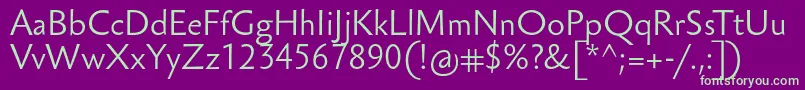 Sebastianlightucf Font – Green Fonts on Purple Background